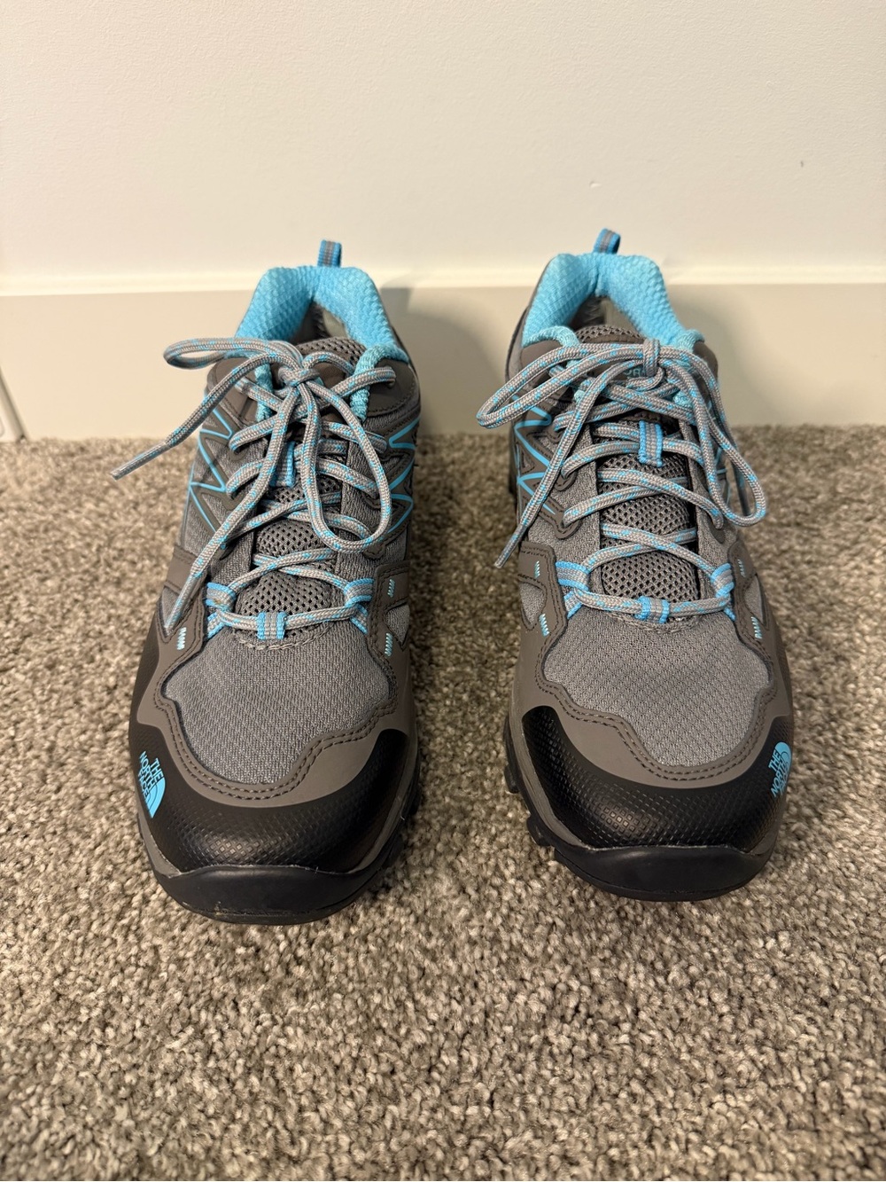 The North Face Women's Gray and Light Blue Trail Shoes